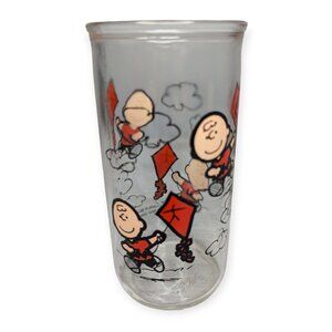 Vintage 1950 Marked  Charlie Brown Jelly Jar Drinking Glass Used